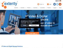 Tablet Screenshot of exterity.com